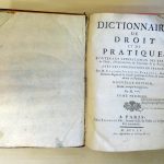 Dictionnaire de droit et de pratique, 1755