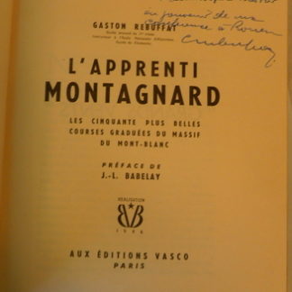 G. Rebuffat, L'apprenti Montagnard