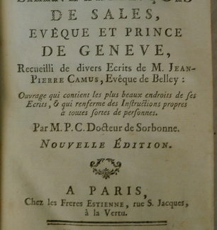 L'Esprit de Saint François de Sales, Évêque et Prince de Genève