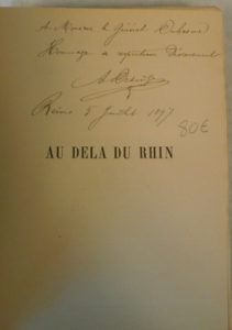 Alfred Desinge, Au delà du Rhin, Dialogues Militaires 