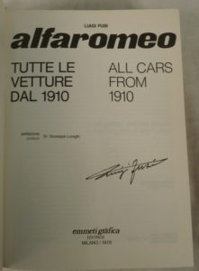 Luigi Fusi, Alfaromeo, All Cars From 1910