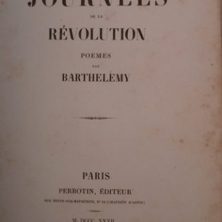 Douze Journées de la Révolution, Poèmes, par Barthelemy