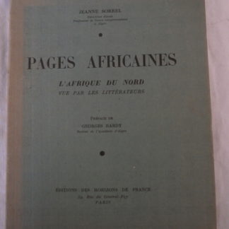 Jeanne Sorrel, Pages Africaines, L'Afrique du Nord, George Hardy