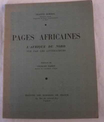 Jeanne Sorrel, Pages Africaines, L'Afrique du Nord, George Hardy