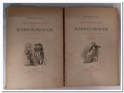 Le Chevalier de Maison-Rouge. Illustrations de Julien le Blant gravées sur bois par Léveillé. En 1894, Emile Testard édite pour la première fois ce roman dans une version de luxe, en deux volumes. Elle est tirée à 1110 exemplaires et abondamment illustrée de 157 vignettes de Julien Le Blant. Celles-ci sont gravées sur bois par Auguste-Hilaire Léveillé. Les 10 eaux-fortes hors texte de sont gravées par Géry-Bichard.