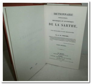 Dictionnaire topographique Historique et Statistique de la Sarthe