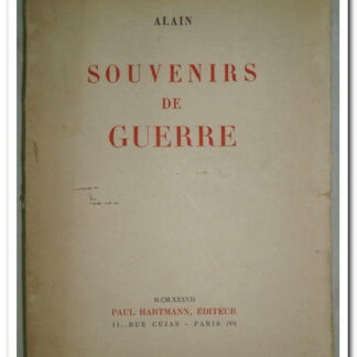 Souvenirs de guerre- Alain.