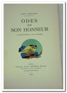Odes en son honneur - Paul Verlaine