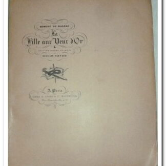 Honoré de Balzac la fille aux yeux d'or Sylvain sauvage