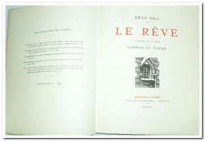 Le Rêve illustré de 57 bois par Gabrielle Faure - ZOLA Emile