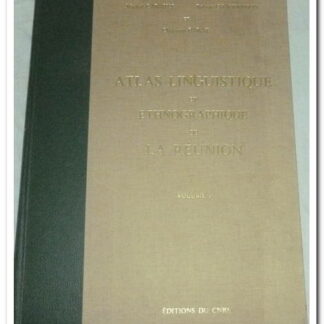 Atlas Linguistique et Ethnographique de La Réunion. Volume I : Le relief, le temps, l'homme, la maison CARAYOL, Michel ; CHAUDENSON, Robert ; BARAT, Christian . 1 vol. in-folio cartonnage éditeur, Editions du Centre National de la Recherche Scientifique, CNRS Editions, 1984, 247 Pages. Bon état. Langue: Français, couverture rigide , propre et très frais, illustrations en noir et blanc dans et hors texte.